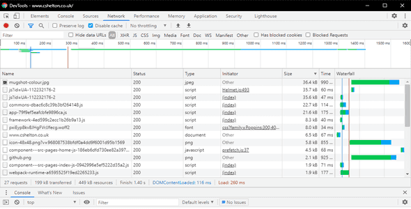 After the change in the network tab showing an app bundle size of 8.3KB