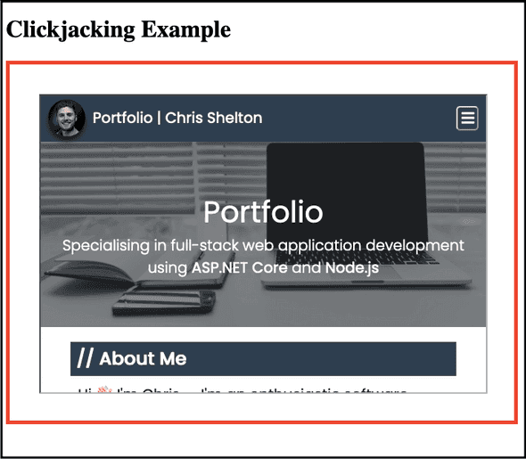 Using an iframe to embed my Portfolio site without the XFO header Using an iframe to embed my Portfolio site without the XFO header